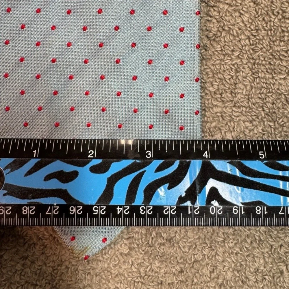 Banana Republic Mens Silk Tie Light Blue Red Polka Dot Made in Italy Business